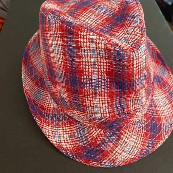 American Patriotic LED Fedora Trilby light up cloth hat w/ on/off 4th of July - Picture 6 of 6